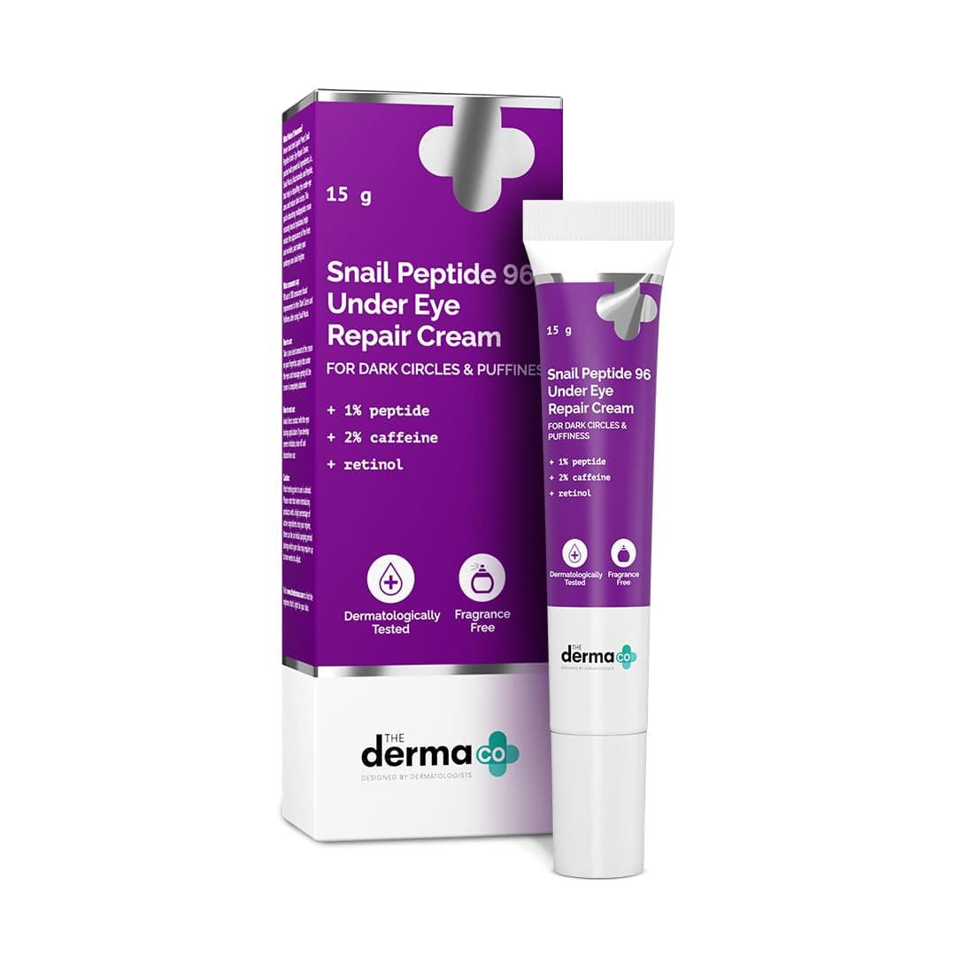 The Derma Co Snail Peptide 96 Under Eye Repair Cream with Snail Mucin & Peptide Complex For Dark Circles & Puffiness - 15 g