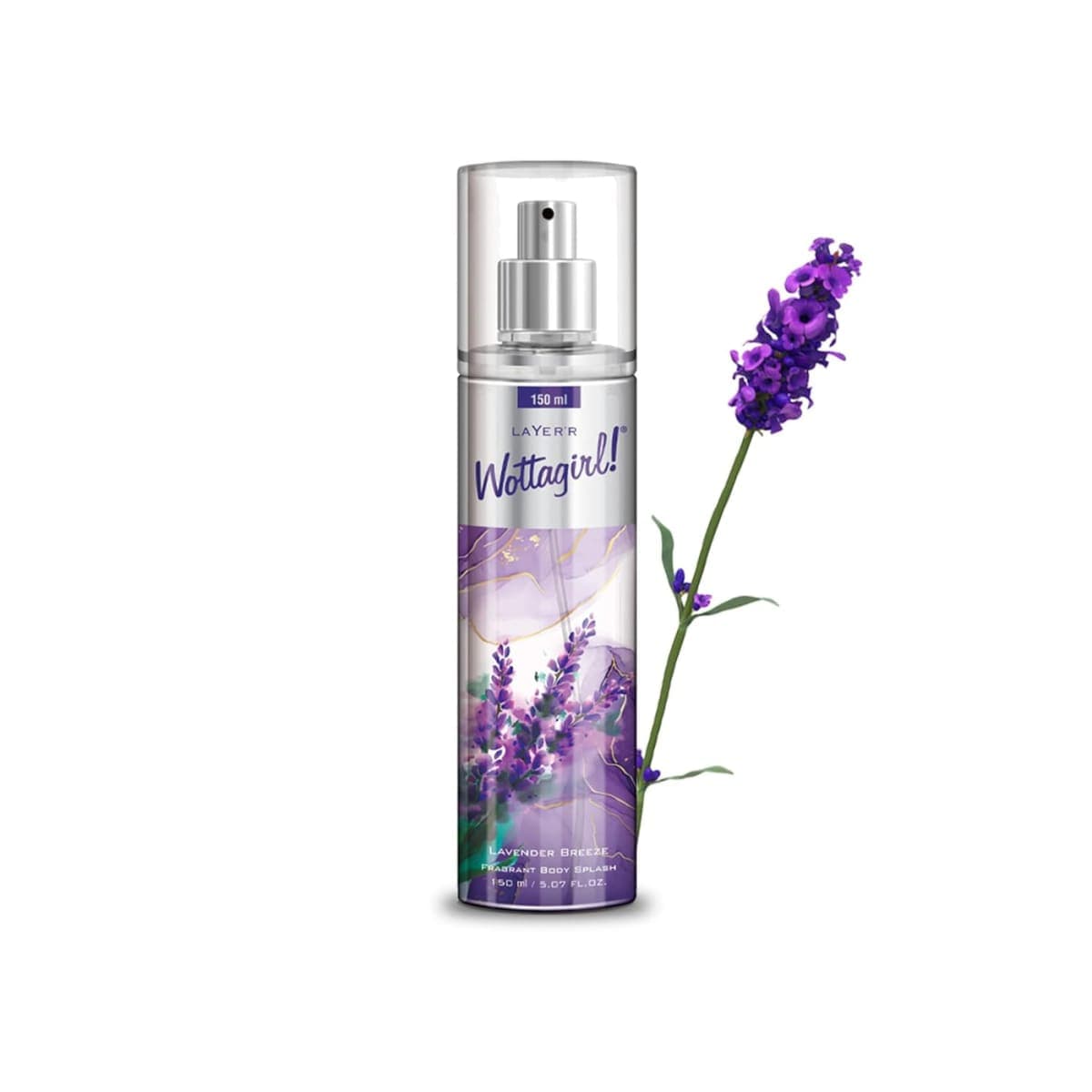 Wottagirl Lavender Breeze Body Splash, 150ml | Long-Lasting Floral Fragrance for Women | Dreamy Lavender Notes | Soothing Scent, Skin-Friendly