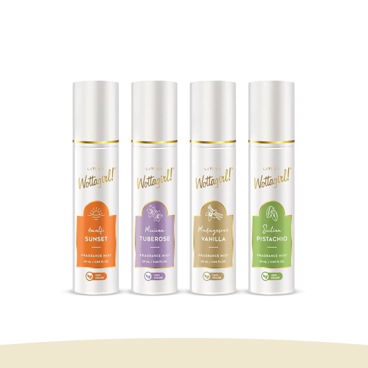 Wottagirl Vegan Fragrance Mist Discovery Set (4 x 25ml)