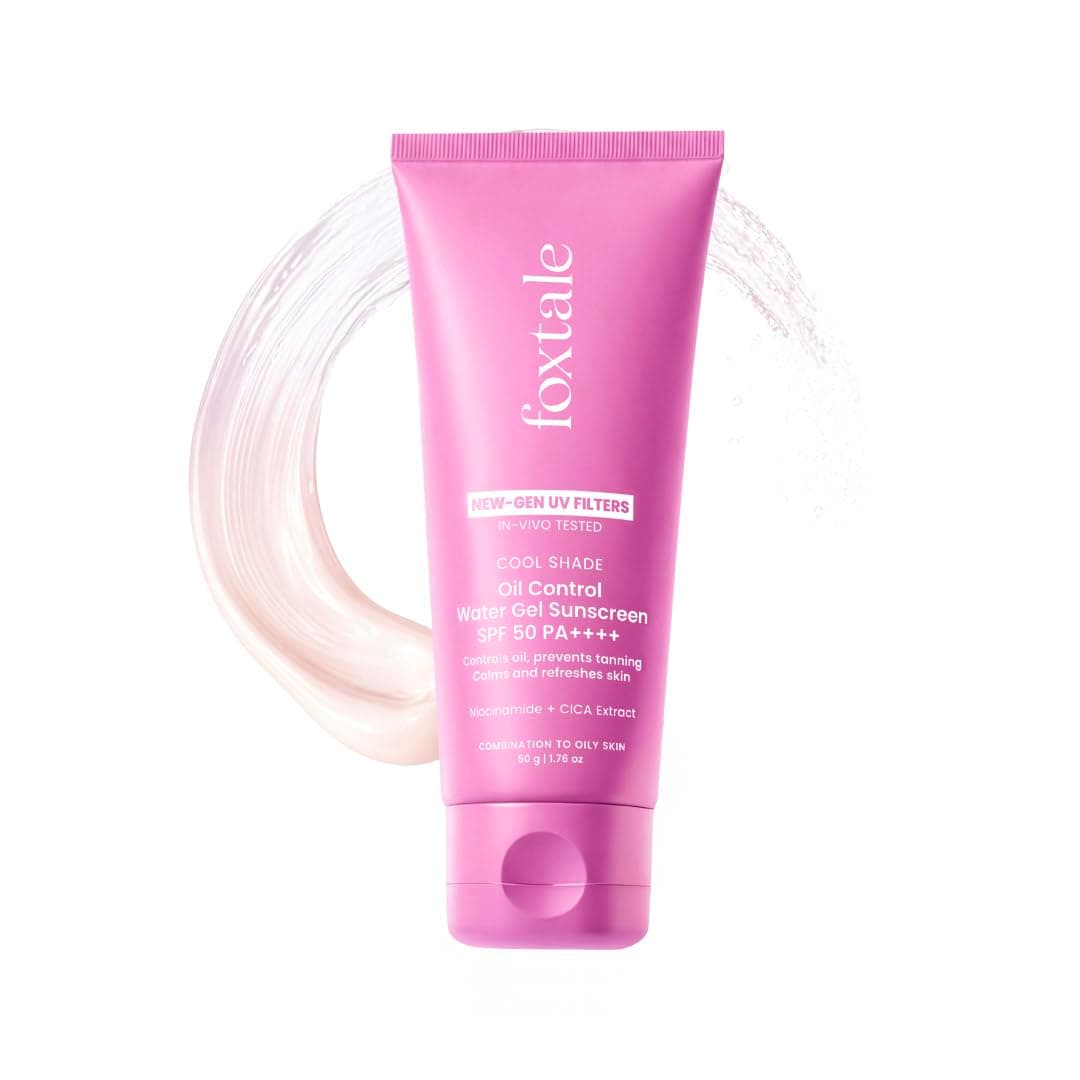 Foxtale Ice-burst Cooling SPF 50 Matte Gel Sunscreen for Oily skin | In-Vivo Tested
