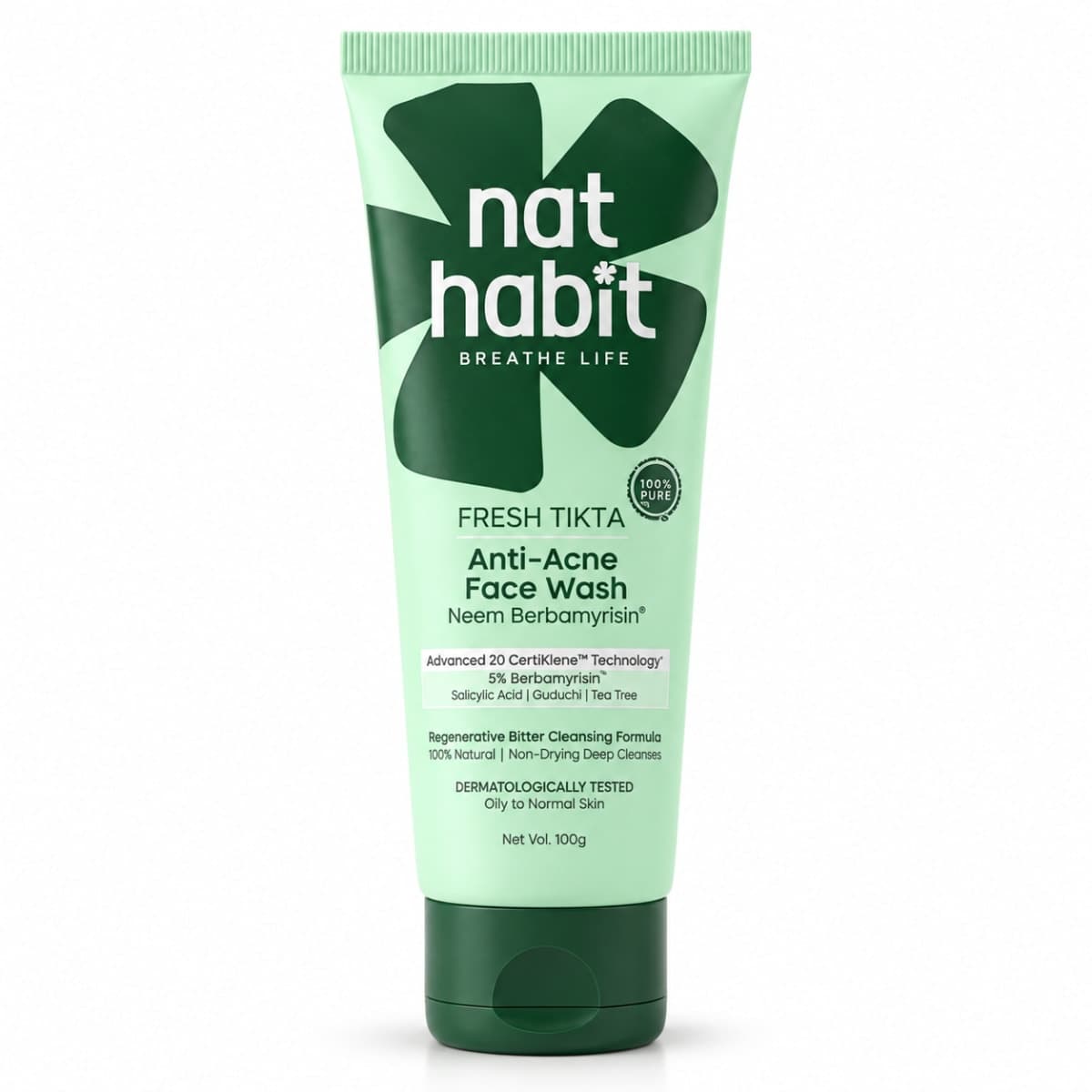 Nathabit Anti-Acne Neem Berbamyrisin™ Tikta Face Wash