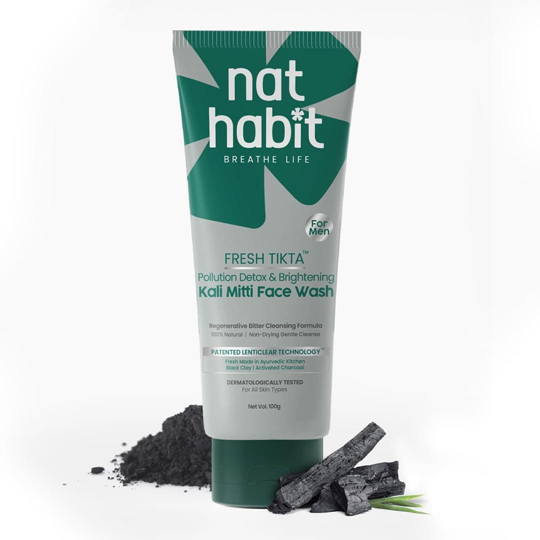 Nathabit Kali Mitti Oil Control, Anti-Pollution Tikta Facewash