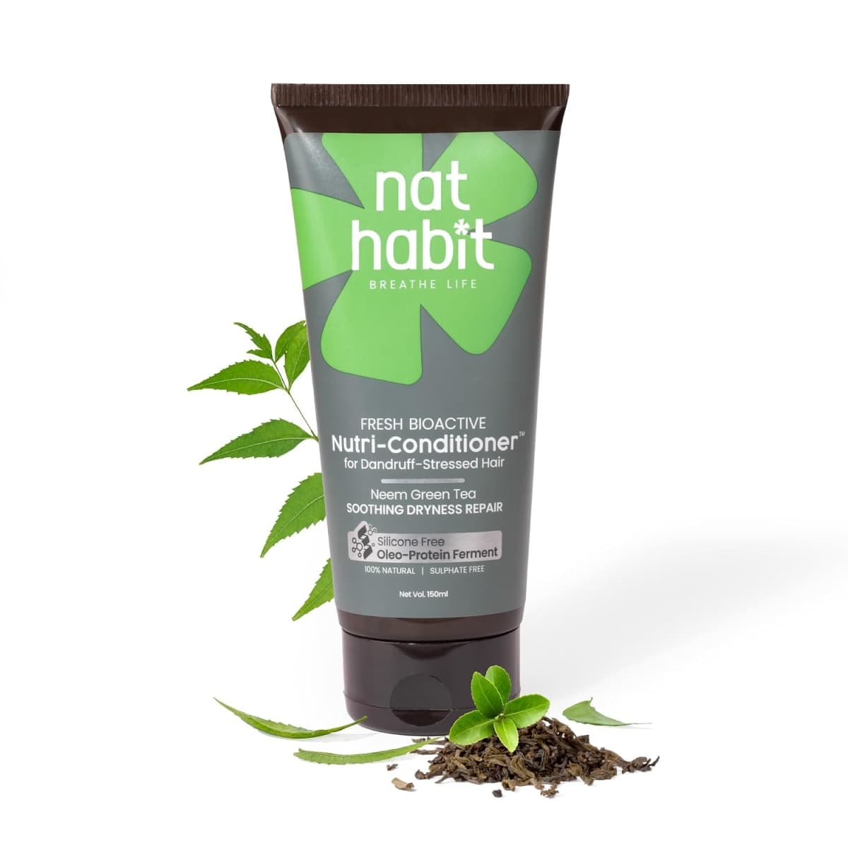 Nathabit Neem Green Tea Nutri-Conditioner for Dandruff-Stressed Hair 