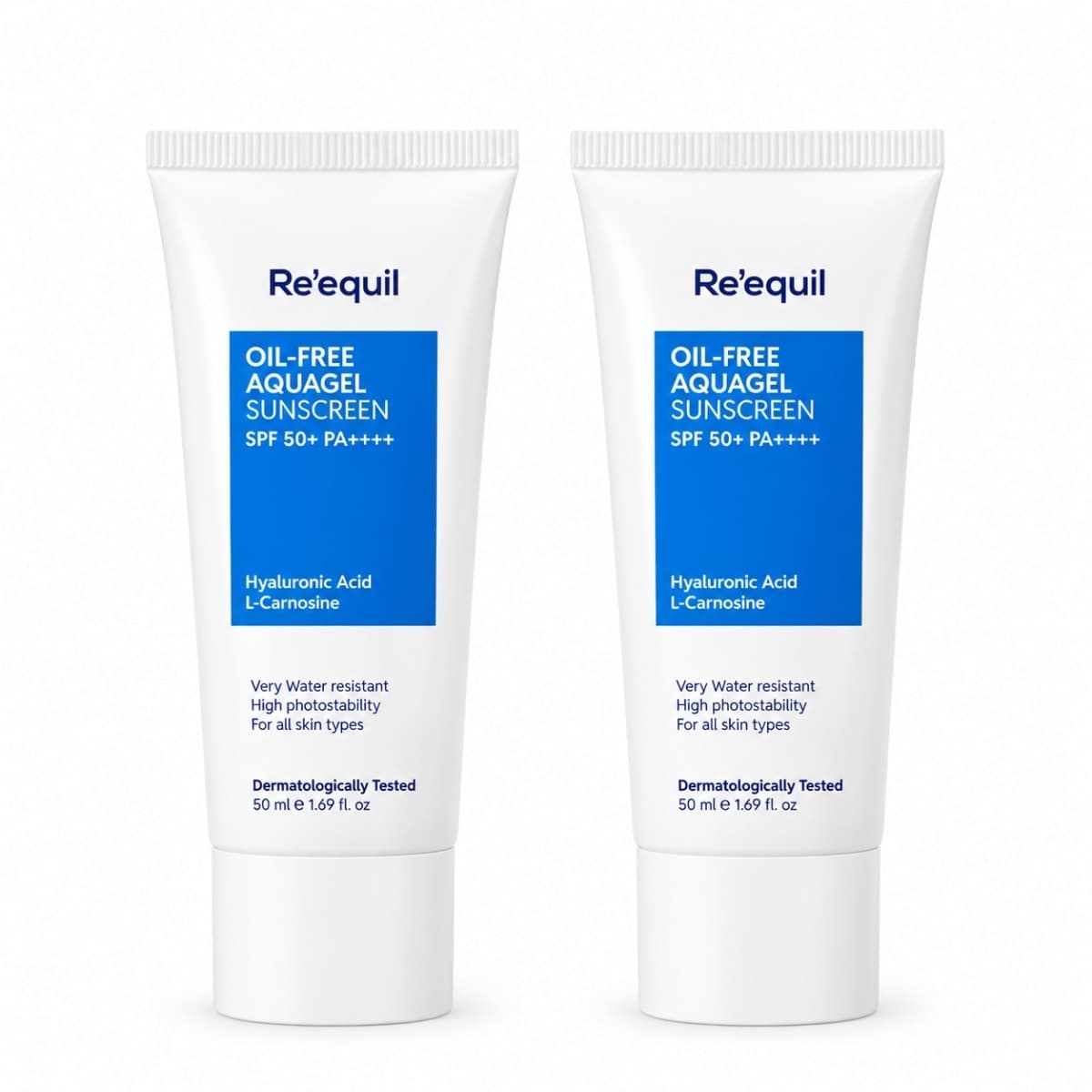 Re'equil Oil Free Aquagel Sunscreen 50ml (pack of 2)
