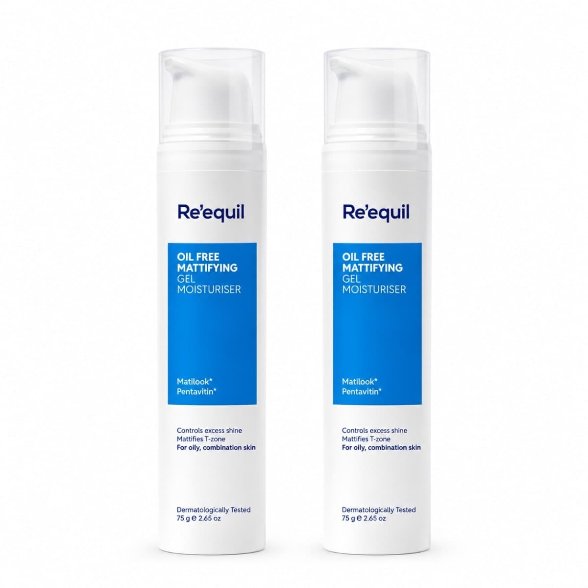 Re'equil Oil Free Mattifying Gel Moisturiser 75g (pack of 2)