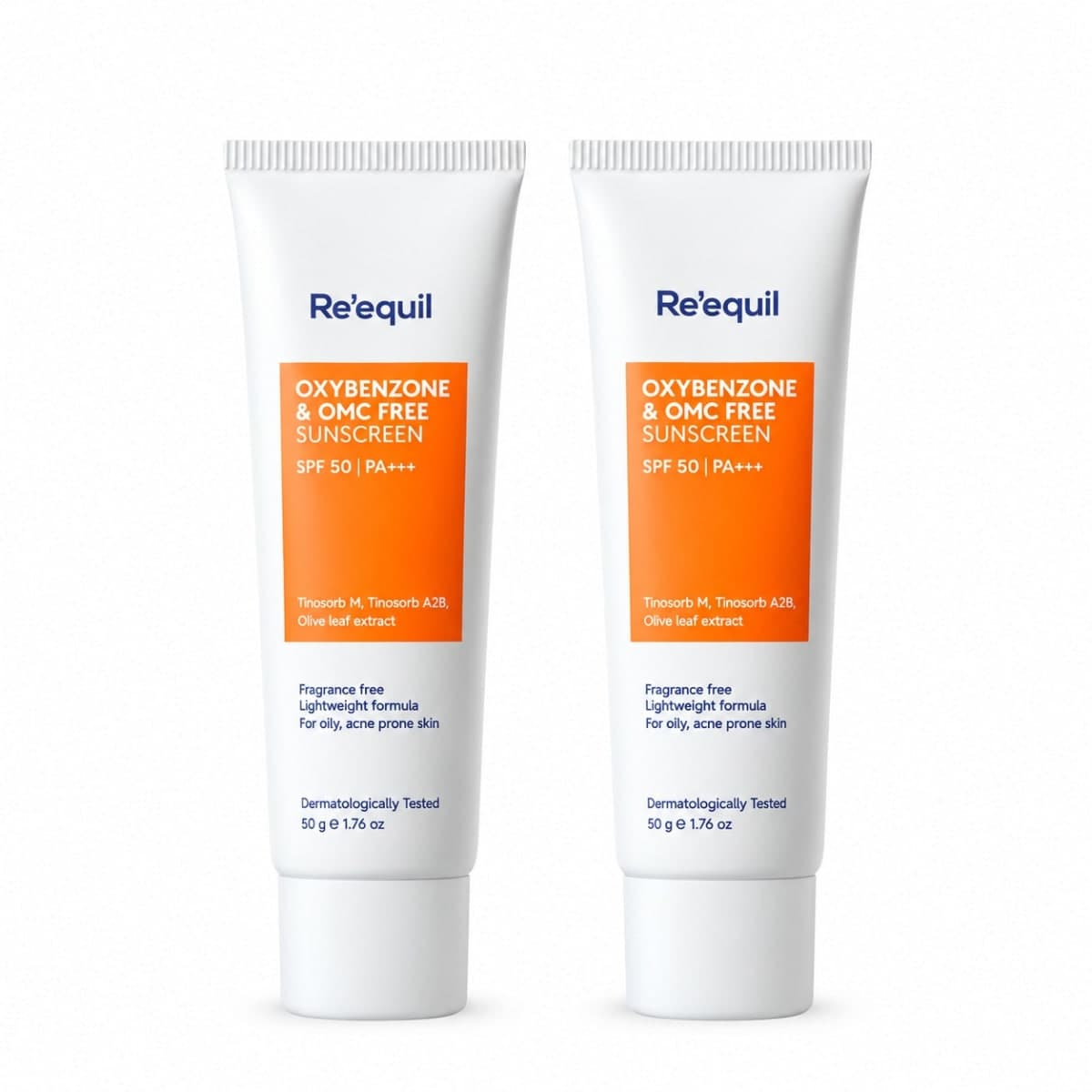 RE' EQUIL Oxybenzone and OMC Free Sunscreen 50g (pack of 2)