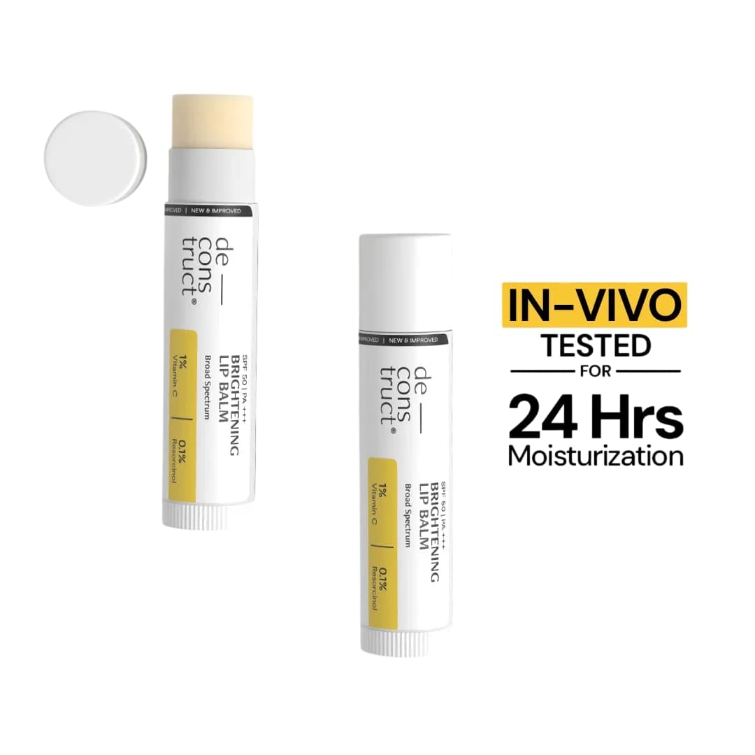 Deconstruct Brightening Lip Balm With SPF 50 For Dark Lips - 1% Vitamin C + 0.1% Resorcinol (4+4gm)