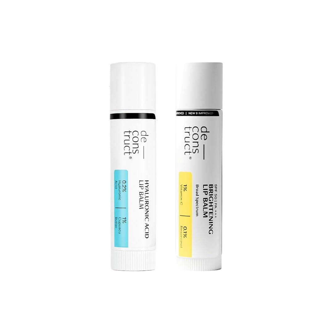 Deconstruct Day & Night Lip Care Duo | Brightening Lip Balm + Hyaluronic Acid Lip Balm (4+4gm)