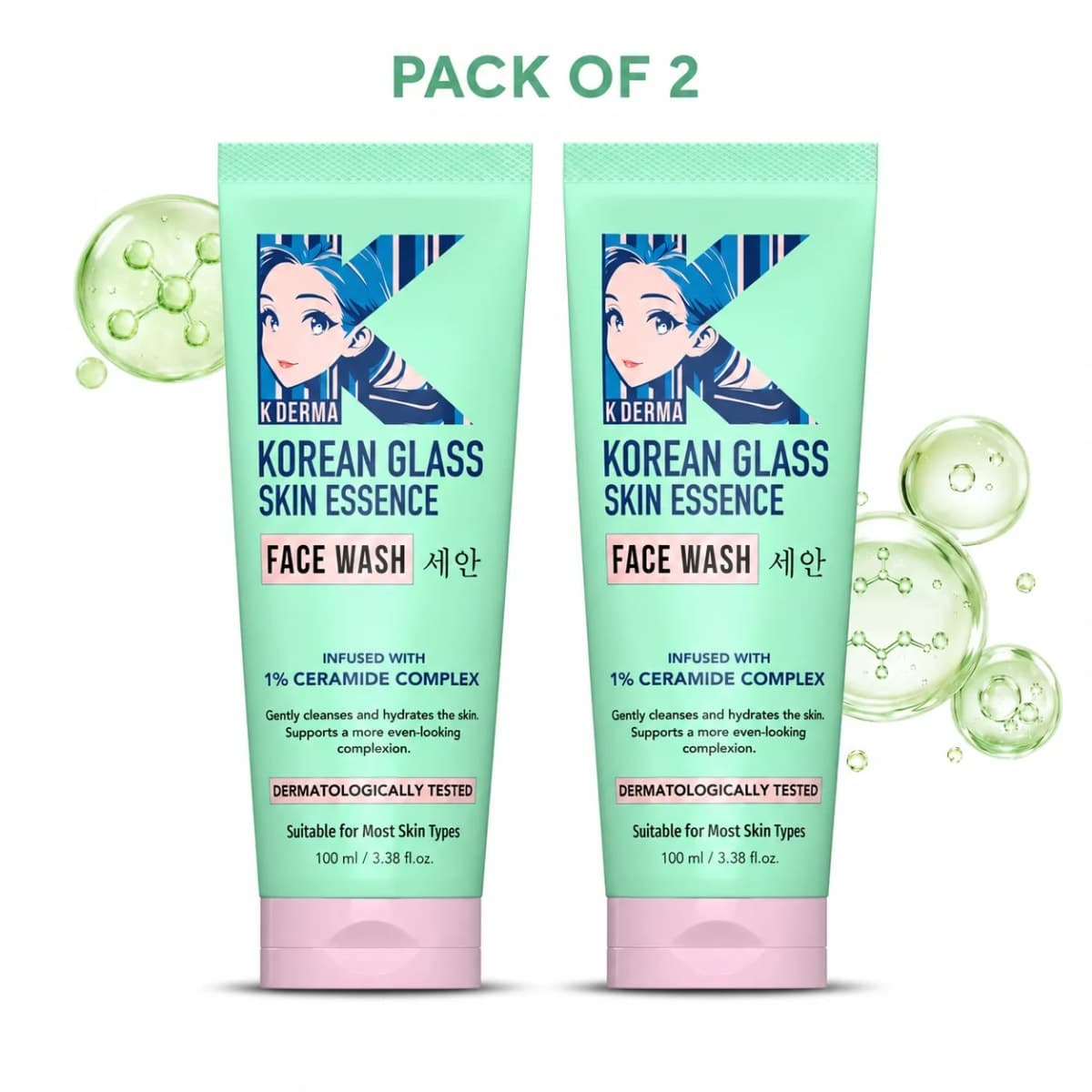 Dr.Rashel Korean Glass Skin Essence Face Wash Pack of 2
