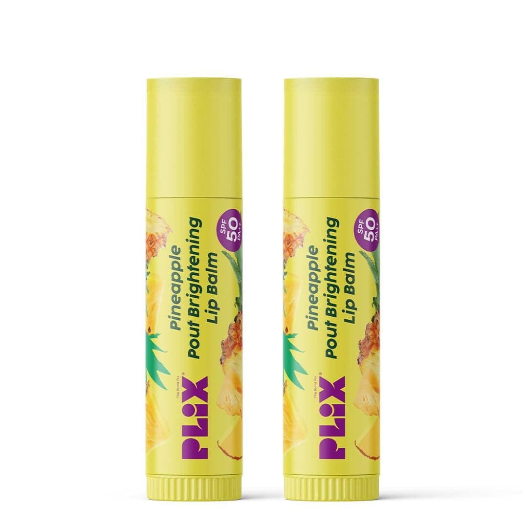 PLiX Pineapple Brightening Lip Balm With SPF 50 (4+4g)