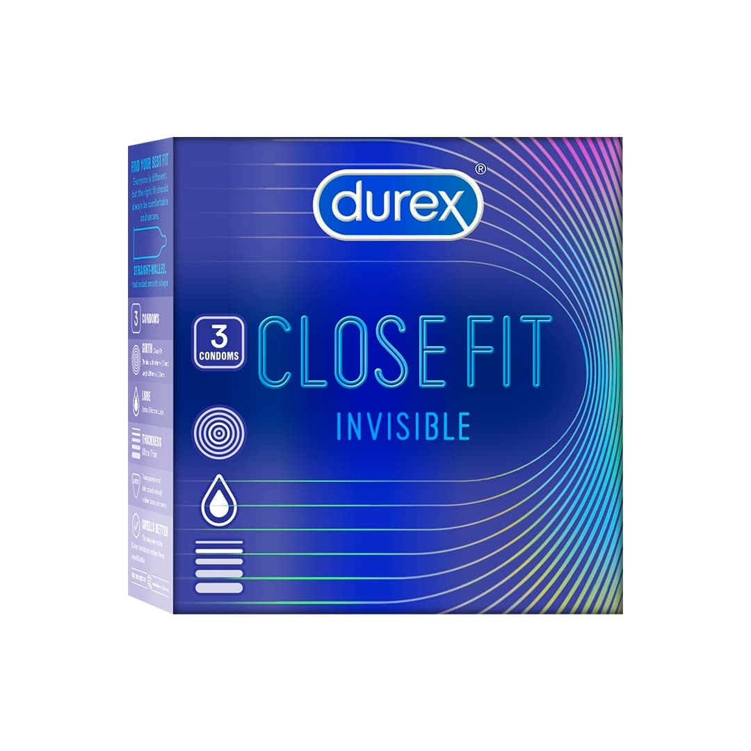 Durex Close Fit Invisible - 3 Condoms