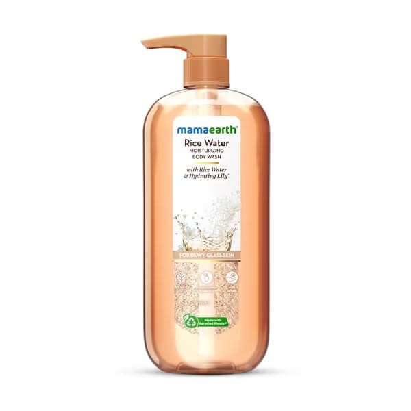 Mamaearth Rice Water Moisturizing Body Wash with Rice Water & Hydrating Lily for Dewy Glass Skin - 500 ml