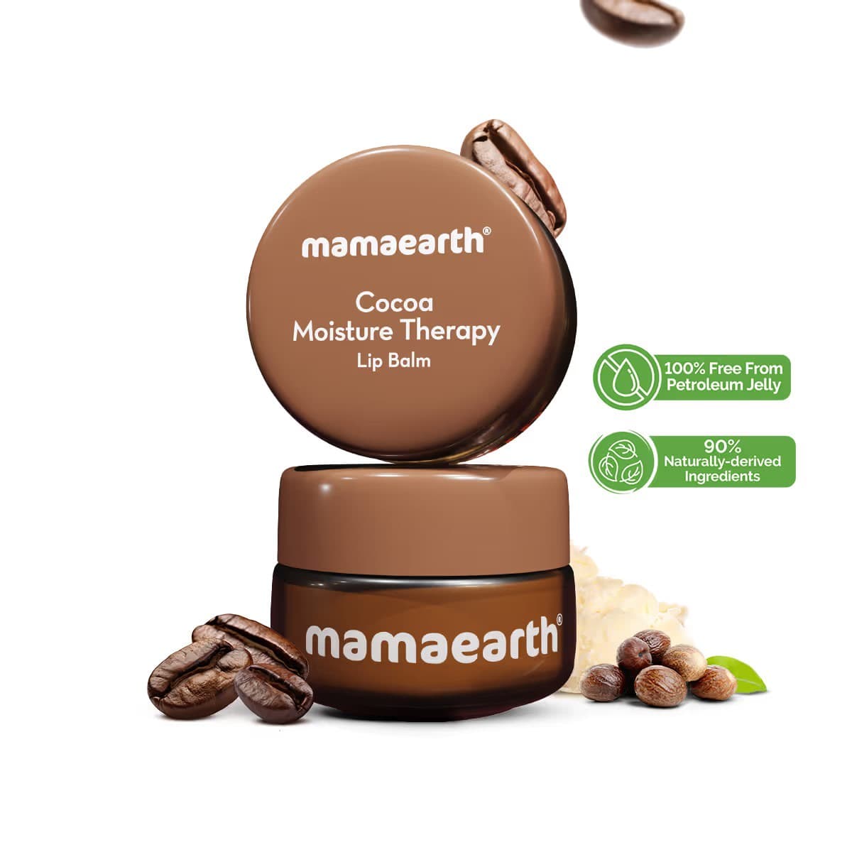 Mamaearth Cocoa Moisture Therapy Lip Balm with Cocoa Butter & Coffee for Dry & Chapped Lips 15g