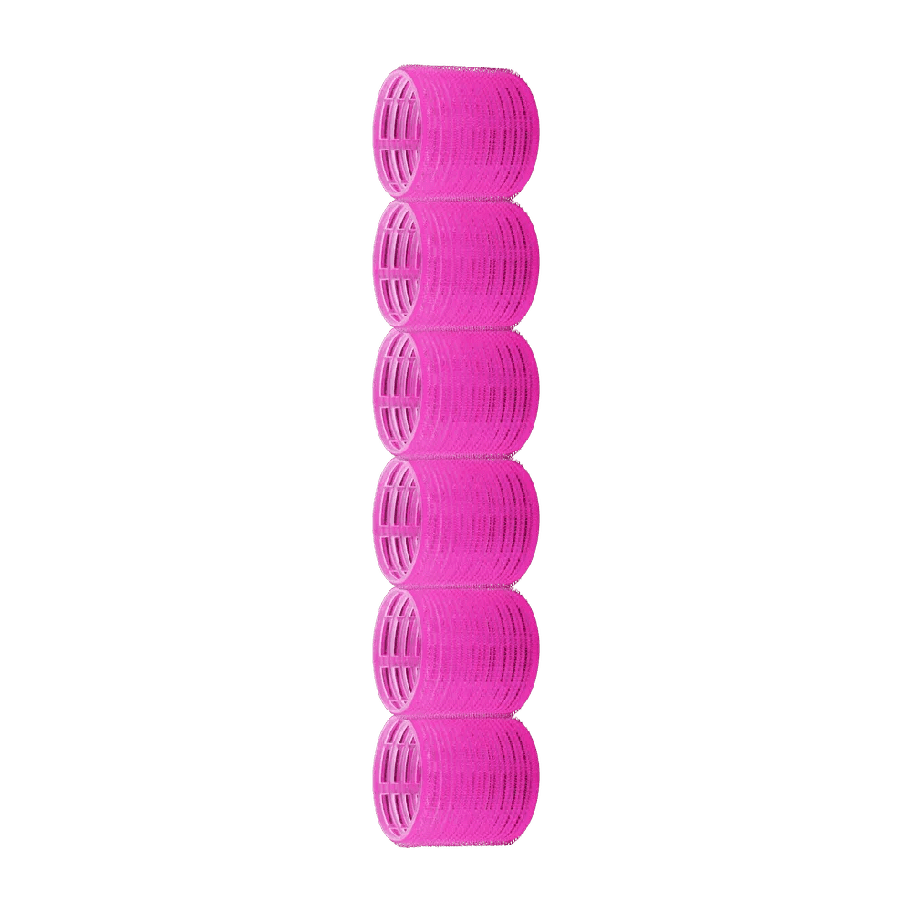 Hair Rollers Set of 6 Round Styling Clamps for Curls, Straightening and Flattening