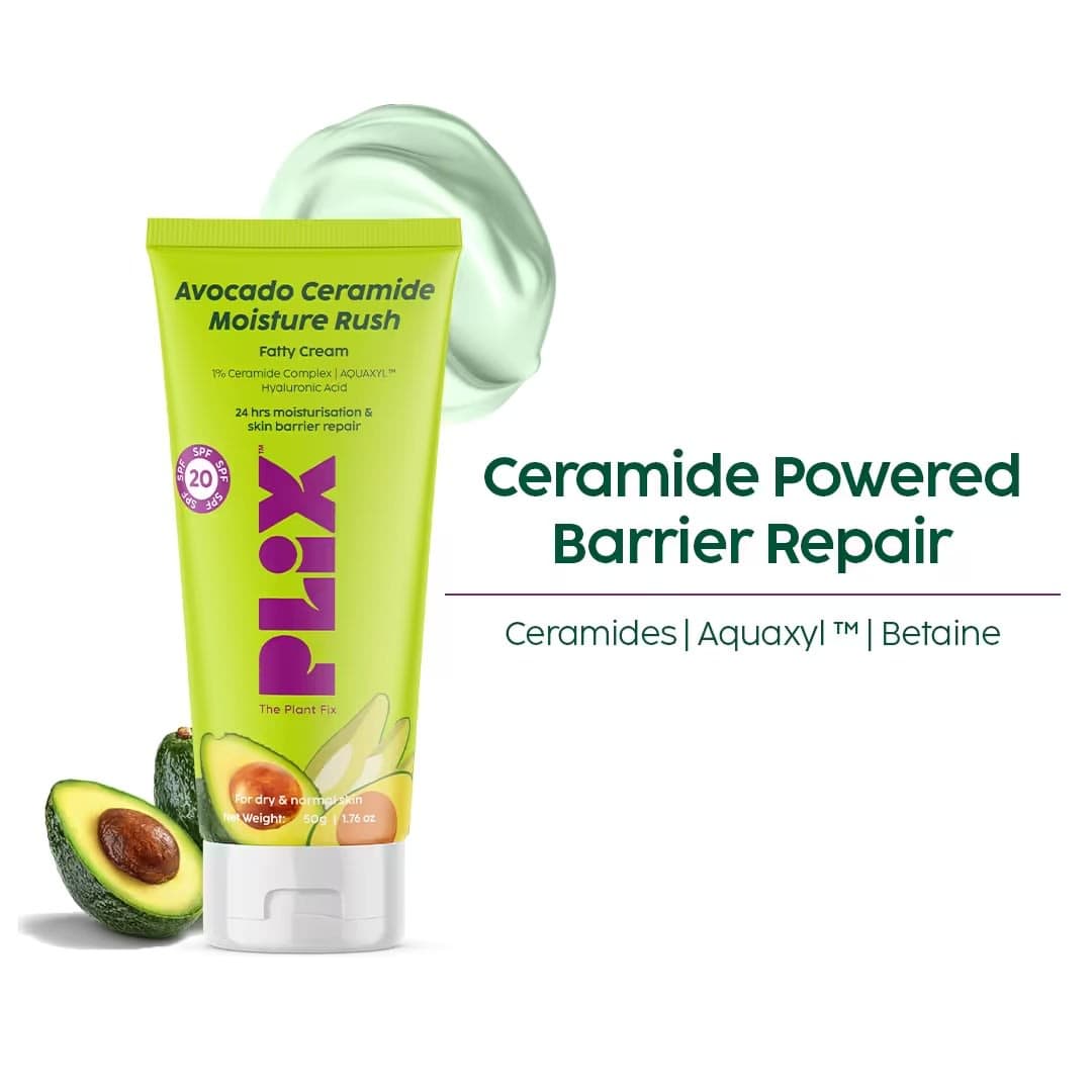 Avocado Ceramide Moisture Rush Fatty Cream (for Barrier Repair & 100 HR Moisture)