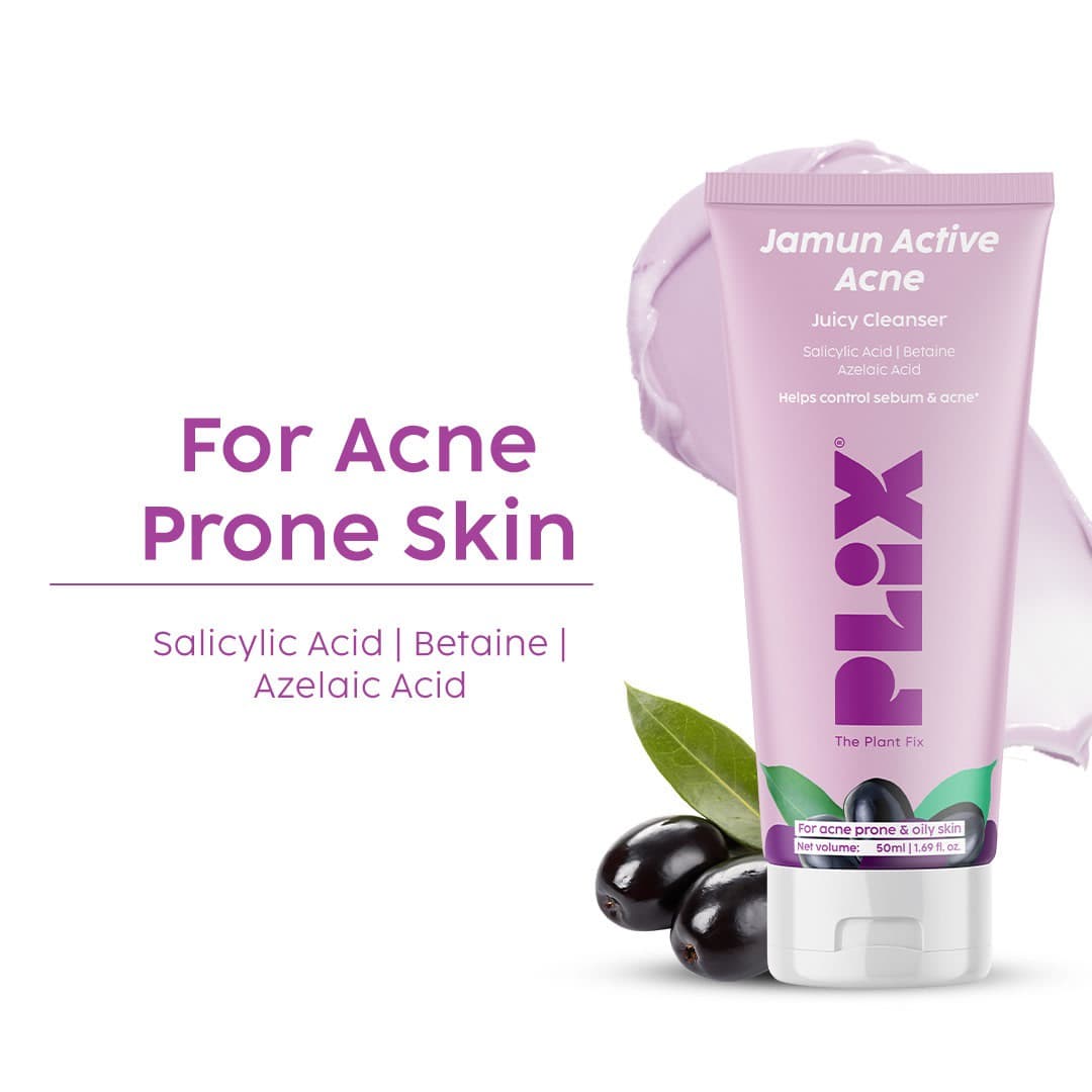 Jamun Salicylic Acid Cleanser Gel For Active Acne | Acne Prone Skin