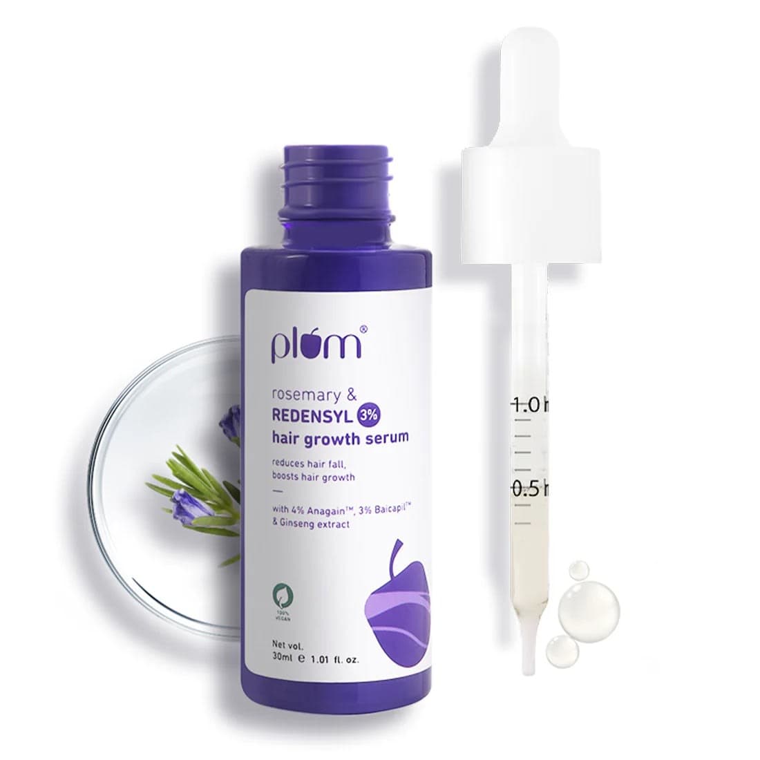 Plum Rosemary & 3% Redensyl Hair Growth Serum 30ml