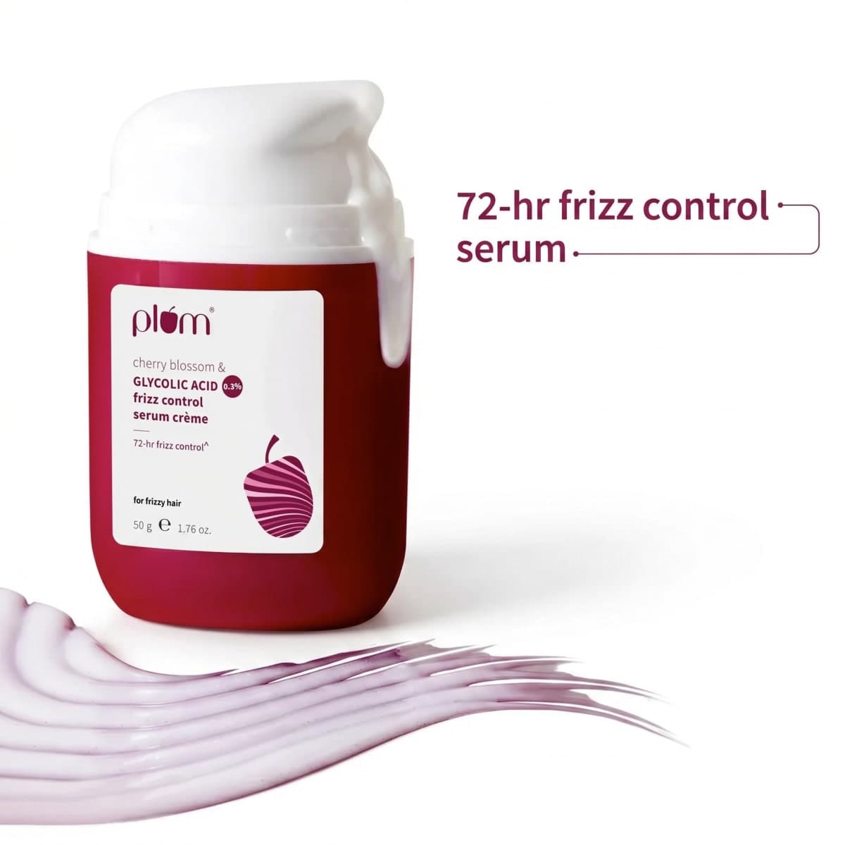 Plum 0.3% Glycolic Acid & Cherry Blossom Frizz Control Serum Creme
