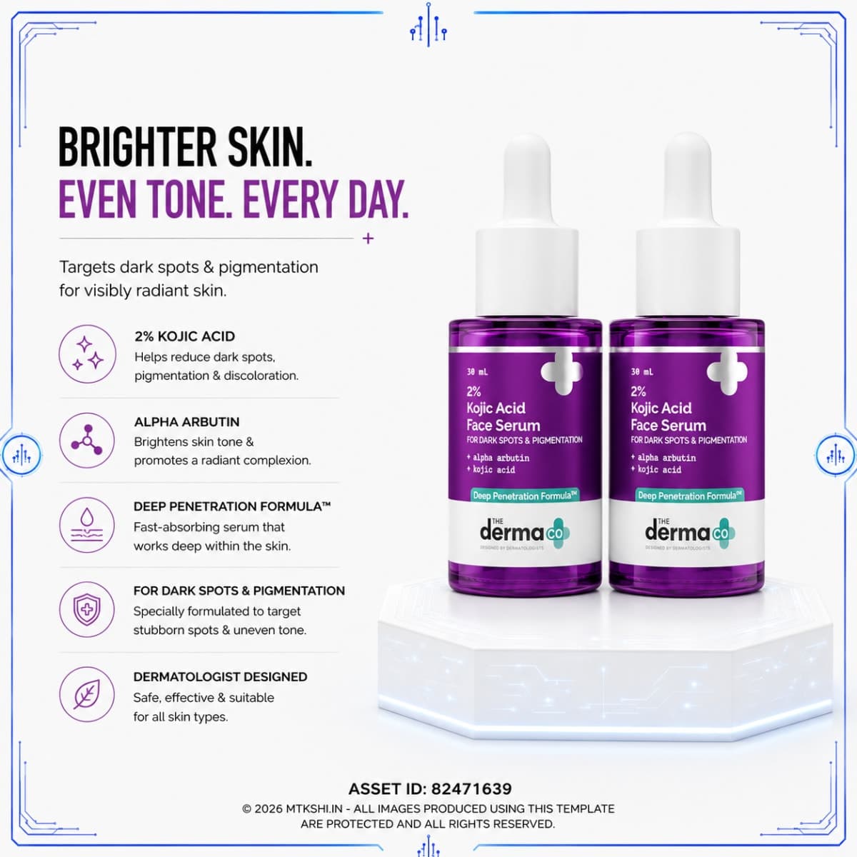 The Derma Co 2% Kojic Acid Face Serum with 1% Alpha Arbutin & Niacinamide for Dark Spots And Pigmentation