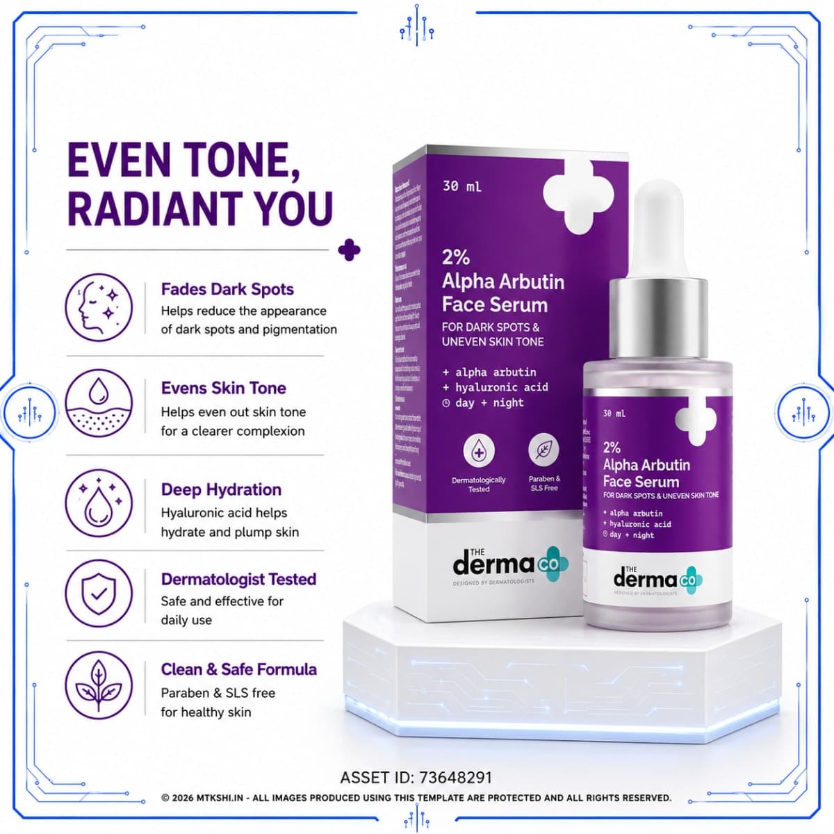 The Derma Co 2% Alpha Arbutin Face Serum - 30ml
