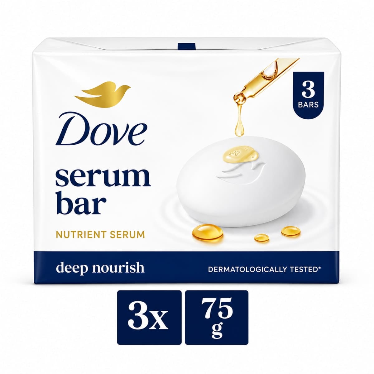 Dove Serum Bar with Nutrient Serum | 225g (75g x 3)