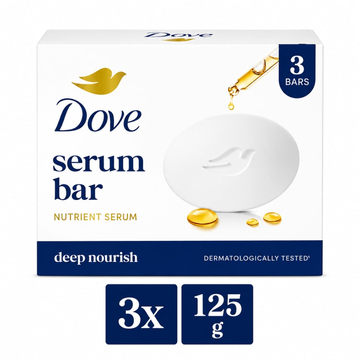 Dove Serum Bar with Nutrient Serum | 375g (125g x 3)