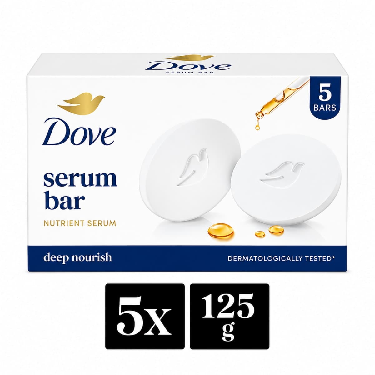 Dove Serum Bar with Nutrient Serum | 625g (125g x 5)