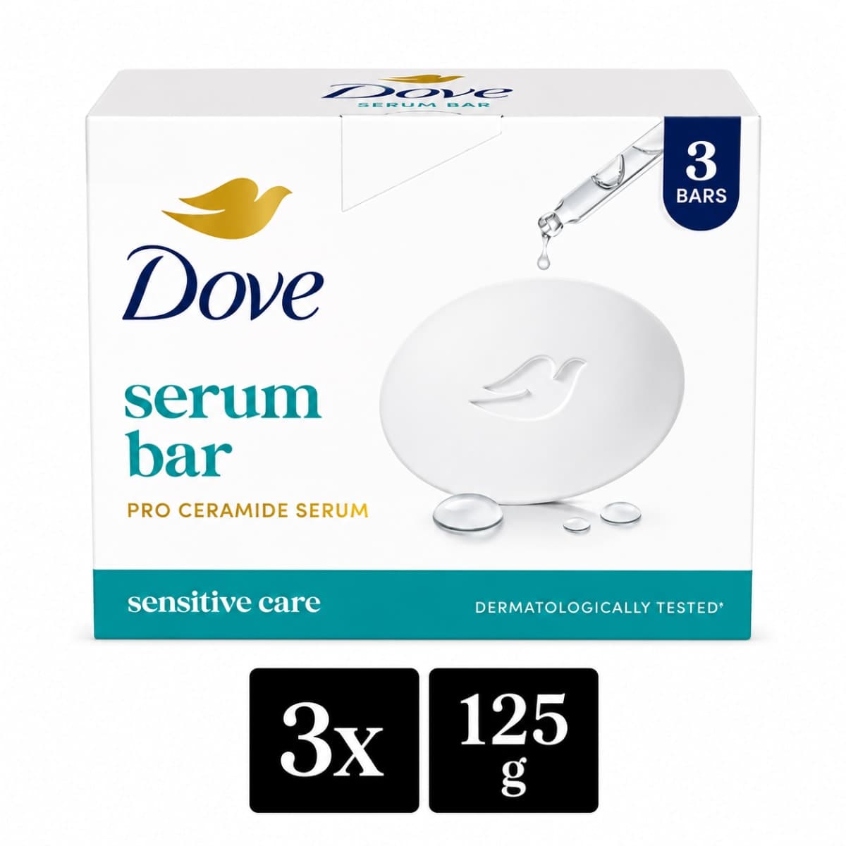 Dove Serum Bar with Pro-Ceramide Serum | 375g (125g x 3)