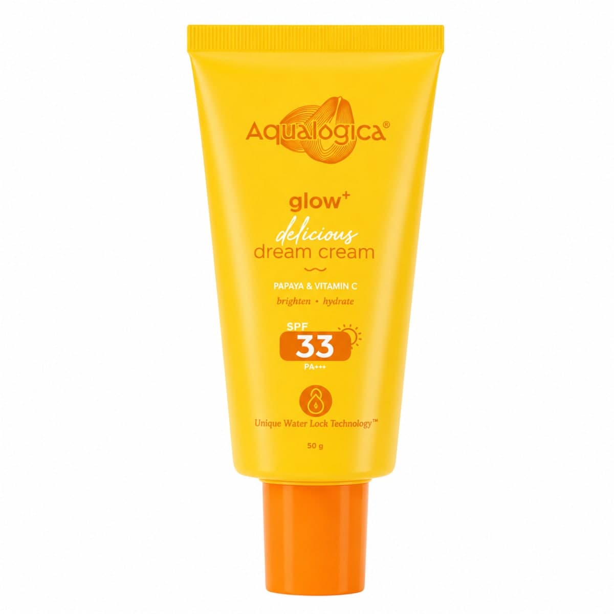 Aqualogica Glow+ 3-in-1 Delicious Dream Cream with SPF 33+ & PA+++ for Glowing Skin - 50g