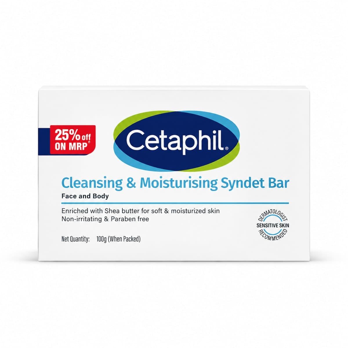 Cetaphil Cleansing Moisturizing Syndet Bar 100g