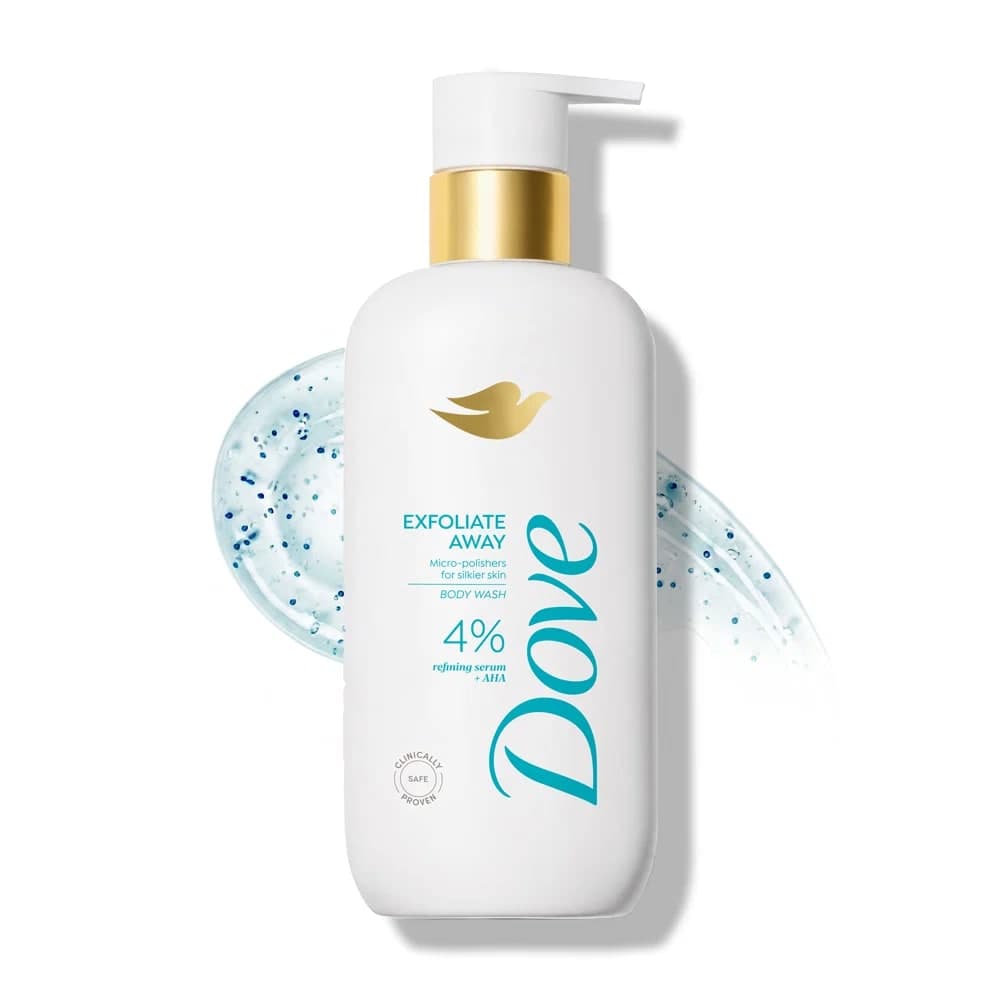 Dove Exfoliate Away Body Wash with 4% Refining Serum with AHA